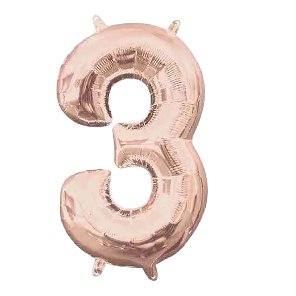 Globo Foil #3 32" Rose Gold