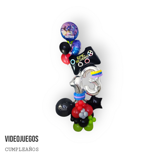 Bouquet de globos videojuegos