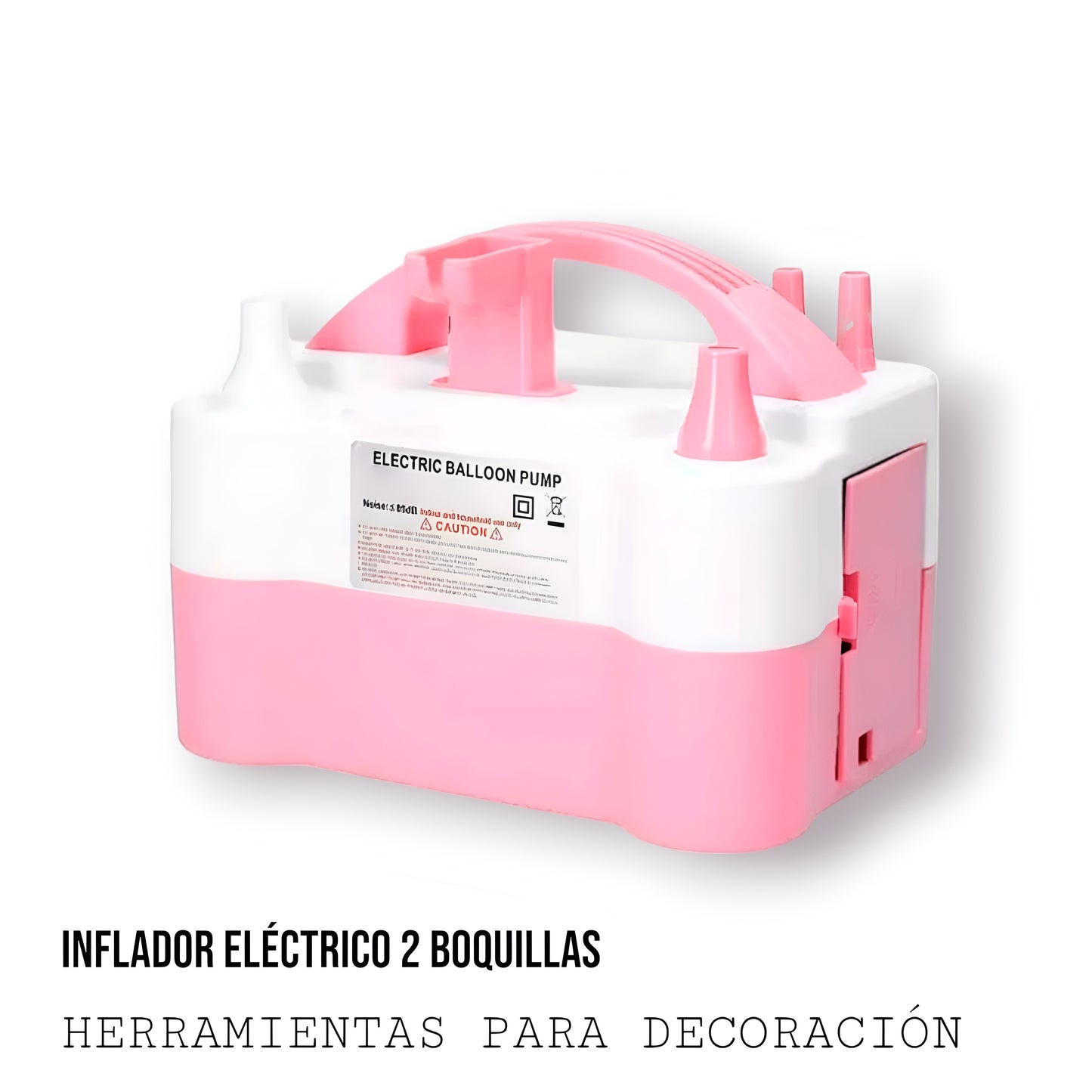 Inflador de globos eléctrico de 2 boquillas