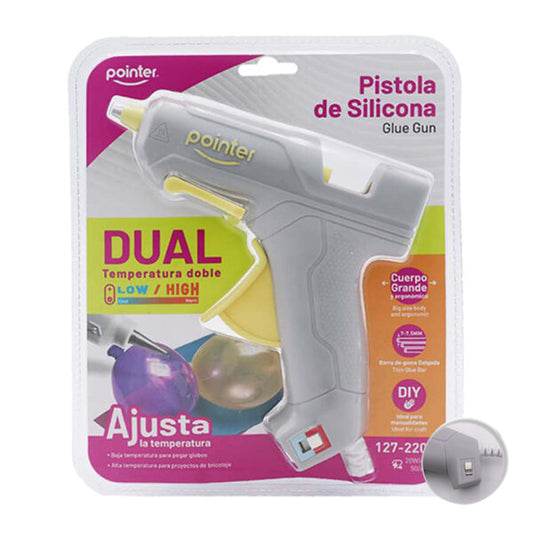 Pistola Silicón (Dual - Baja/Alta Temperatura) Marca Pointer