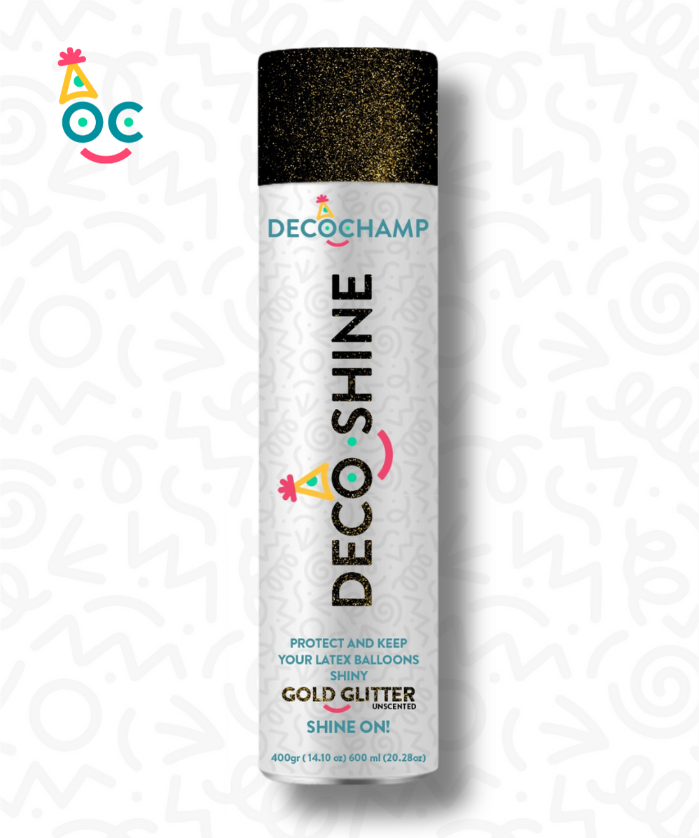 Brillo para globos con escarcha dorada (Deco Shine)
