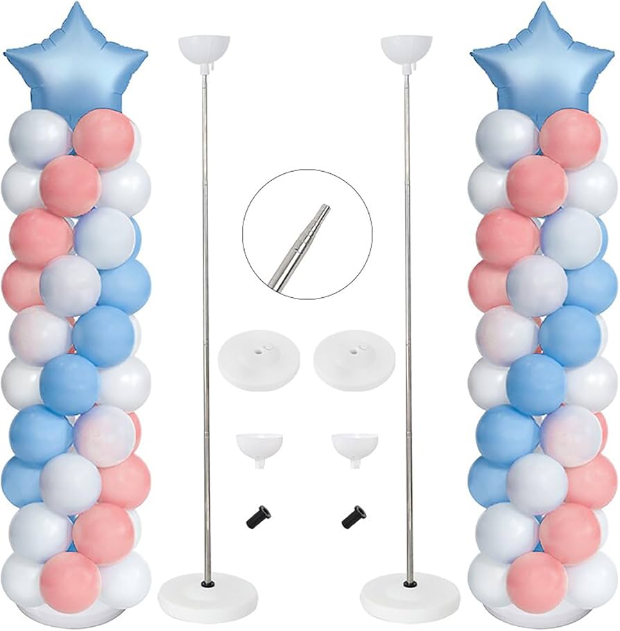 Par de bases expandible para columnas de globos.